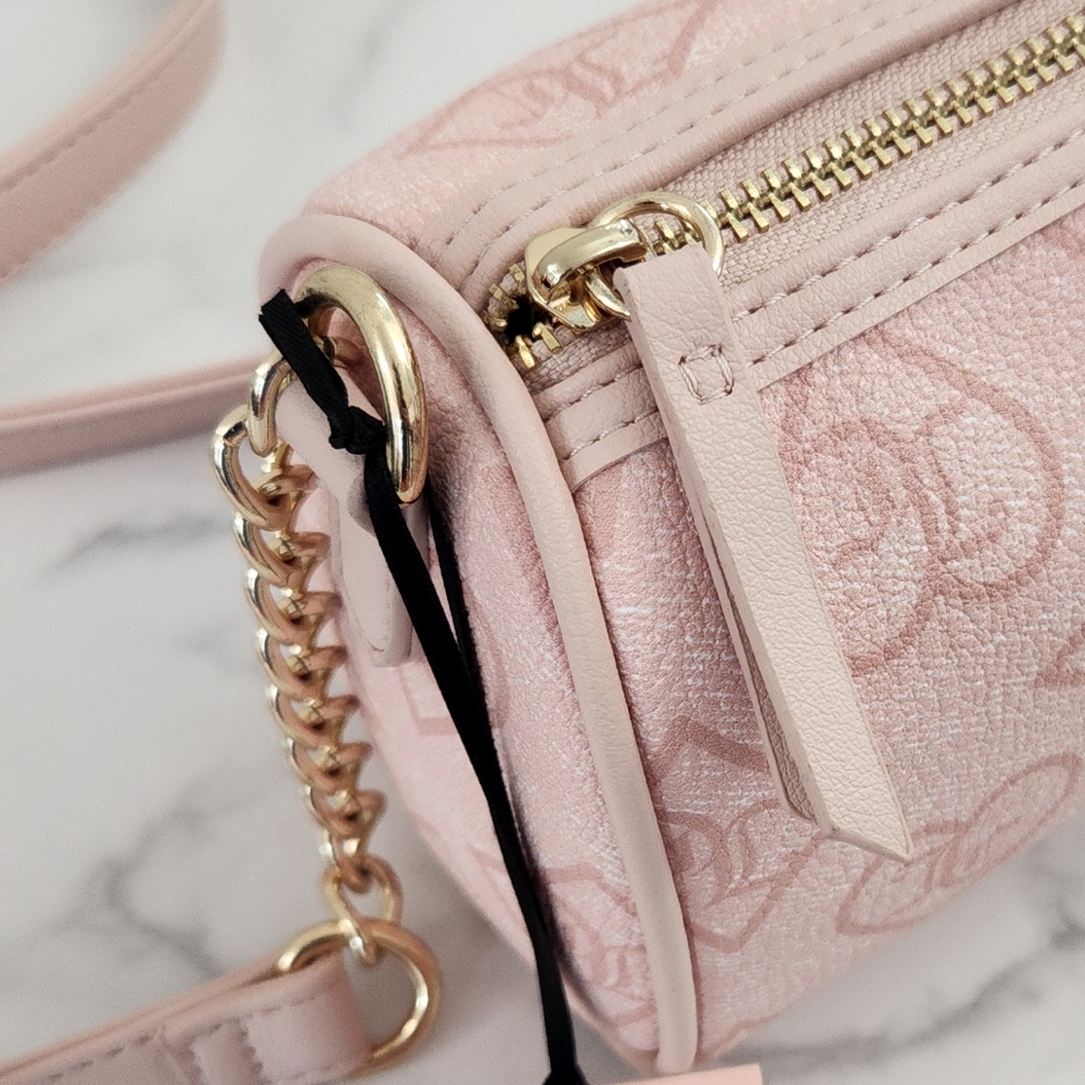 Juicy Couture Pink Clay Heart Accent Crossbody Shoulder Bag - Picture 9 of 15